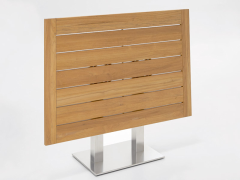 Niehoff Bistro Tisch rechteckig 120x81cm, Teak gelt