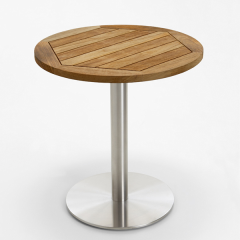 Niehoff Bistro Tisch rund 95cm, Teak gelt