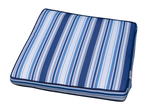 Zebra Novus Hockerkissen blue stripe