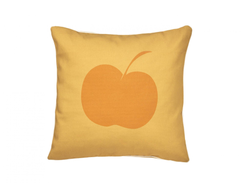 Apple Bee Kissen Logo orange 50x50cm