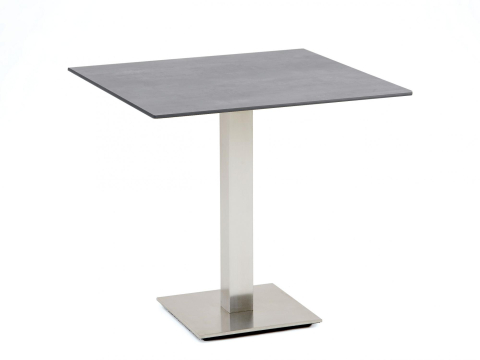 Niehoff Bistro Tisch quadratisch 81x81cm, HPL Beton-Design