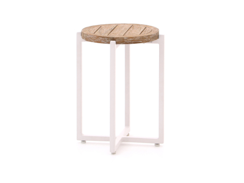 Apple Bee Milou Kaffeetisch Wei Teak 34cm