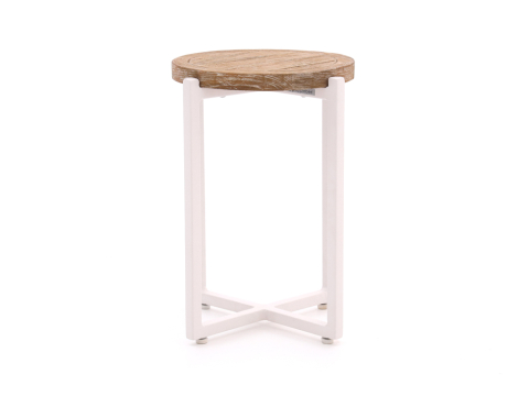 Apple Bee Milou Kaffeetisch Wei Teak 34cm