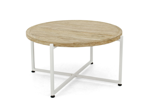 Apple Bee Milou Kaffeetisch Wei Teak 74cm