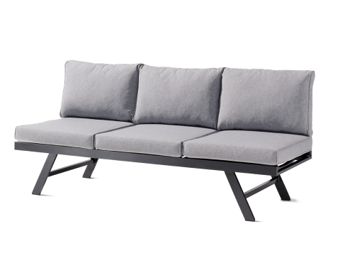 Sieger Auckland Daybed, eisengrau - Polster hellgrau