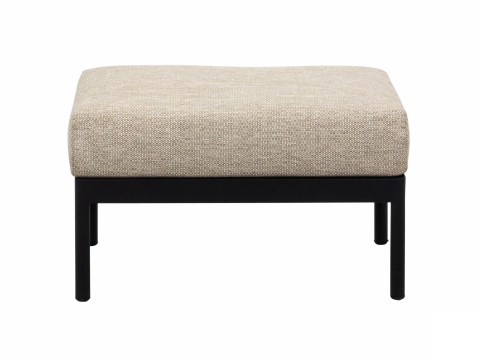 Apple Bee Condor Lounge Hocker Alu black 68x54x40cm