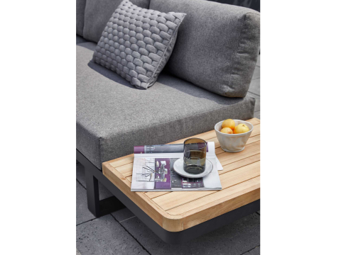 Apple Bee Mura Black Loungesofa, Ablage links