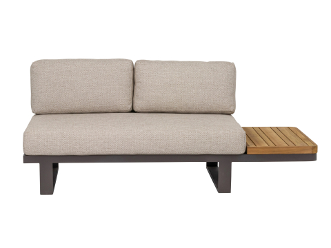 Apple Bee Mura Taupe Loungesofa, Ablage links