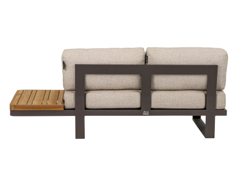 Apple Bee Mura Taupe Loungesofa, Ablage links