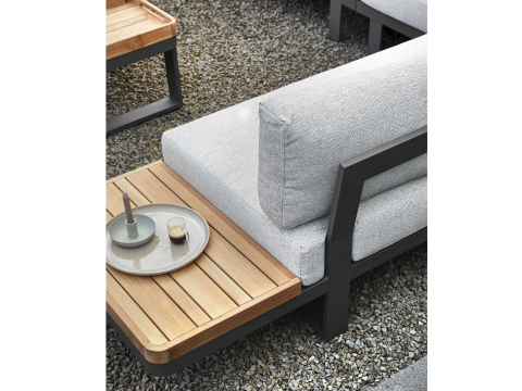 Apple Bee Mura Taupe Loungesofa, Ablage links