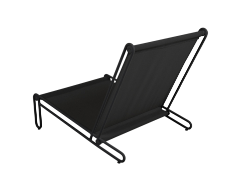 Brafab Blixt Loungesessel Aluminium schwarz, Cley beige