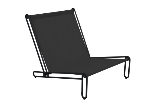 Brafab Blixt Loungesessel Aluminium schwarz, Cley beige