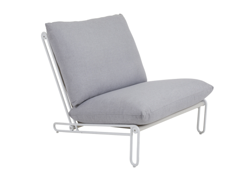 Brafab Blixt Loungesessel Aluminium wei, Sky grey