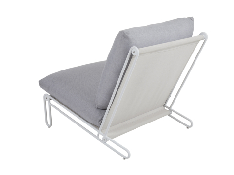 Brafab Blixt Loungesessel Aluminium wei, Sky grey