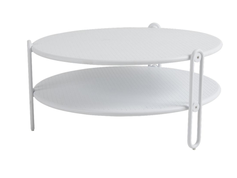 Brafab Blixt Loungetisch Aluminium wei, 85cm