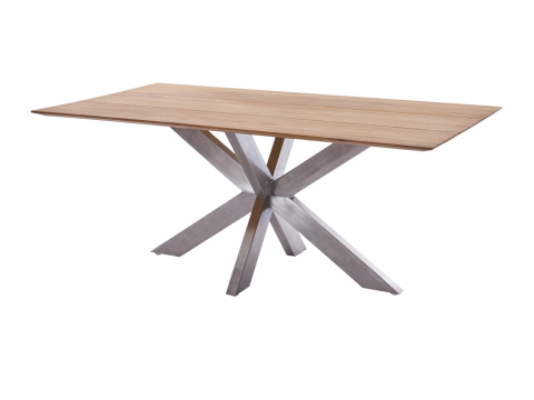 Diamond Garden Marbella Tisch 200x100cm, Edelstahl, Teak