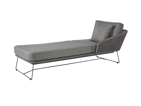 Diamond Garden Milos Daybed rechts, dunkelgrau