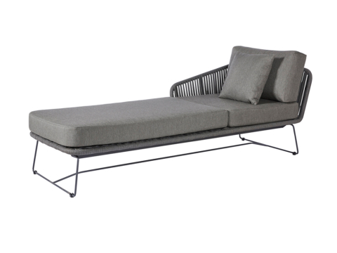 Diamond Garden Milos Daybed links, dunkelgrau