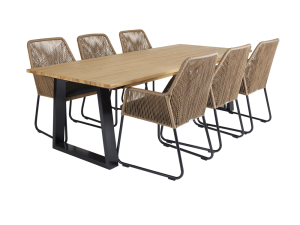 Tisch Teak-Aluminium