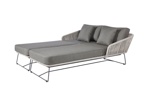 Diamond Garden Milos Daybed Set, hellgrau